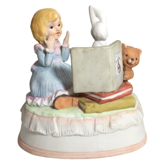 San Francisco Music Box Co Peter Rabbit Bedtime 
Porcelain Rotating Rabbit - Picture 1 of 6